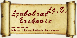 Ljubobrat Bošković vizit kartica
